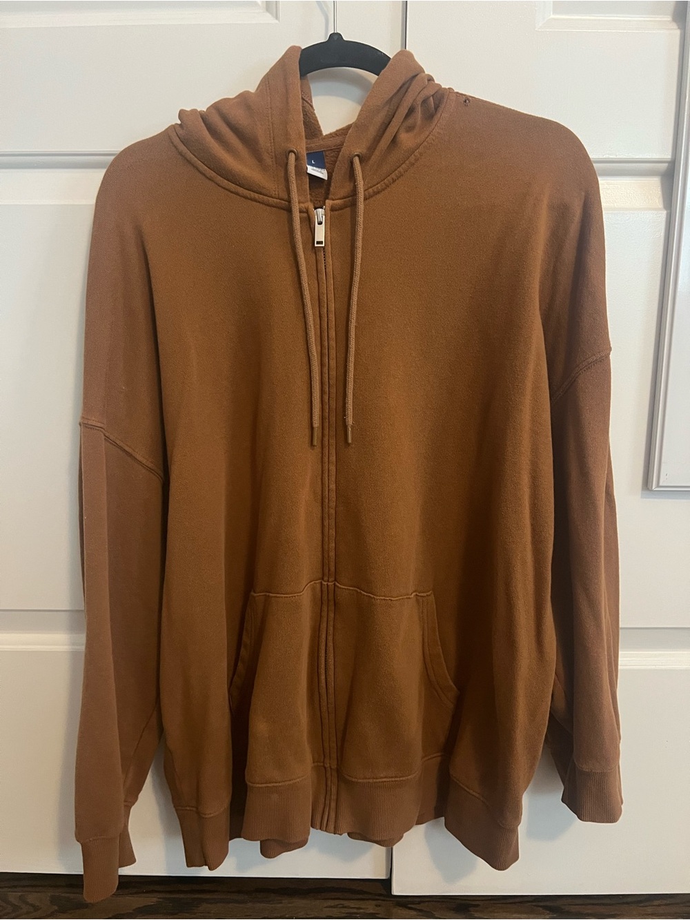 Old Navy Zip-Up Hoodie Brown Size Large